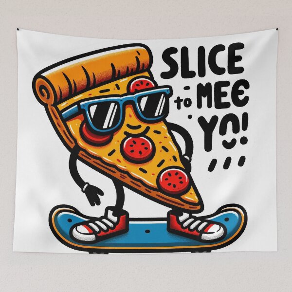Item preview, Slice to Meet You - Funny Pizza Design designed and sold by The-Library.