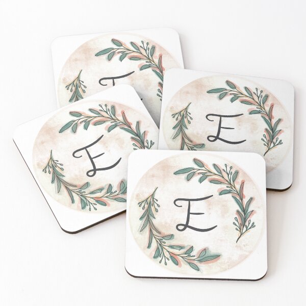 Item preview, Olive Wreath Monogram E designed and sold by RevivalCharm.