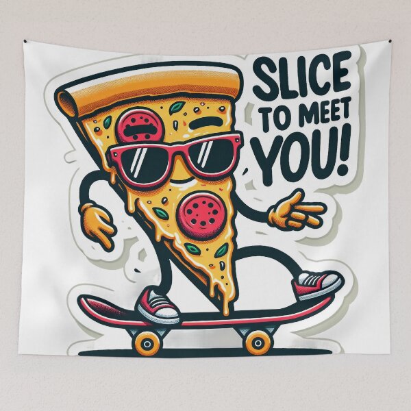 Item preview, Slice to Meet You - Funny Pizza Design designed and sold by The-Library.