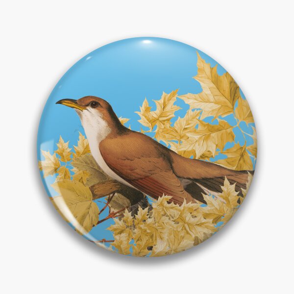 Item preview, Yellow-Billed Cuckoo Bird Perched on a Maple Tree Branch designed and sold by Bliss Find And Design.