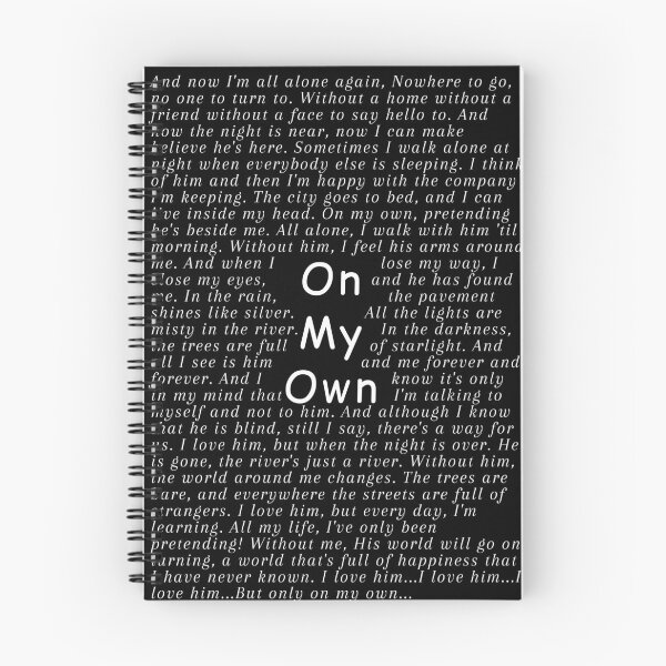 Item preview, On My Own-White Lettering designed and sold by Hope Edwards.