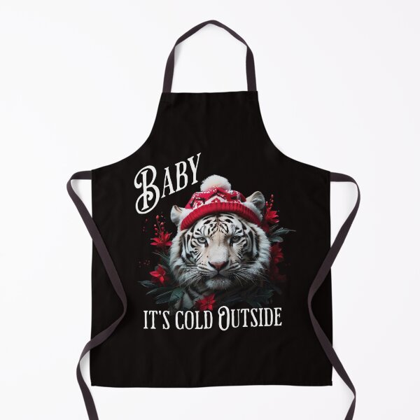 Item preview, White Tiger Christmas Baby its Cold Outside designed and sold by TigerRoseStudio.