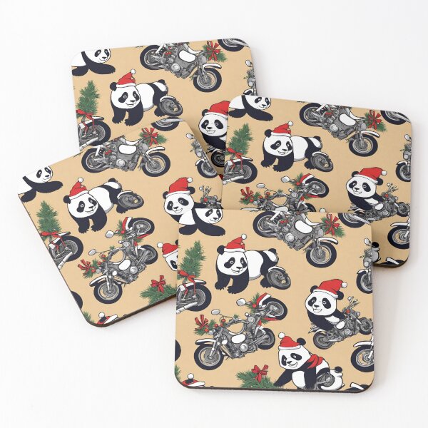 Item preview, Christmas Panda with Motorcycle designed and sold by Kimberly Rodriguez.