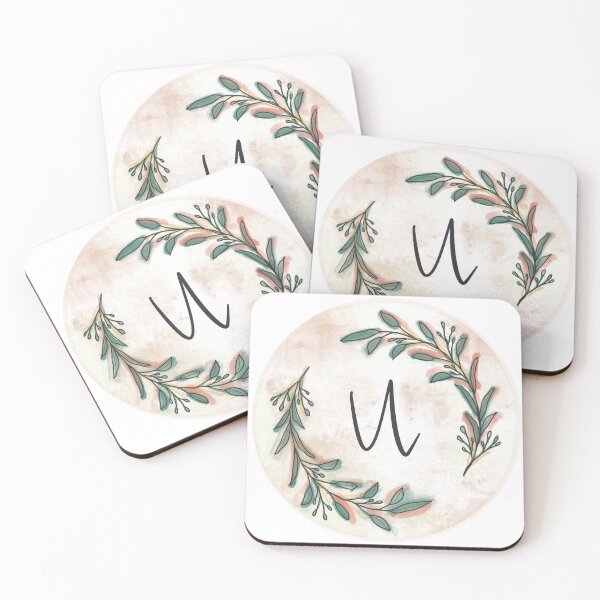 Item preview, Olive Wreath Monogram U designed and sold by RevivalCharm.