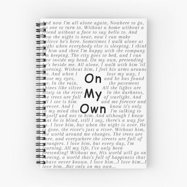 Item preview, Copy of On My Own-Black Lettering designed and sold by Hope Edwards.