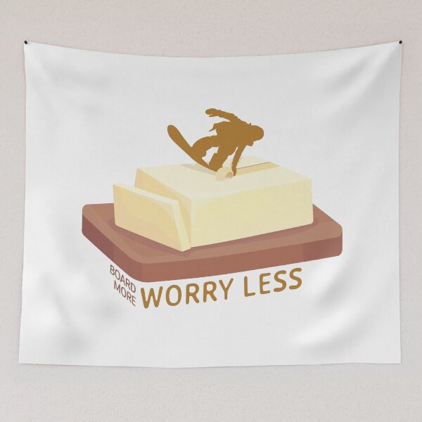 Item preview, Snowboard Butter Carving | Board More Worry Less designed and sold by KlehmInTime.