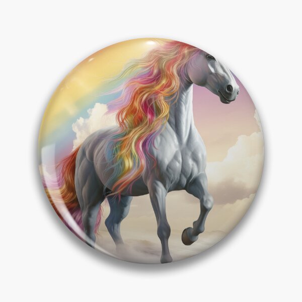 Item preview, Unicorn with Colorful Mane under a Rainbow designed and sold by Samuelsboro.