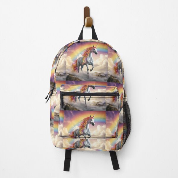 Item preview, Unicorn with Colorful Mane under a Rainbow designed and sold by Samuelsboro.