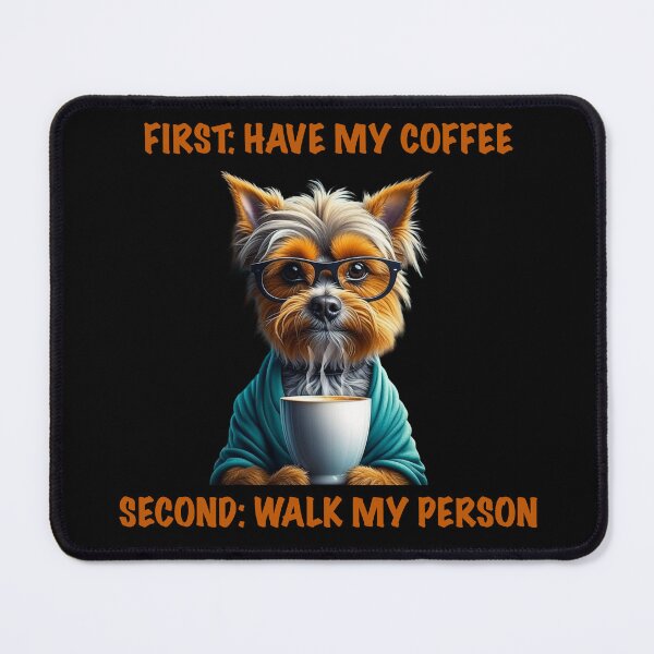 Item preview, Yorkie with coffee designed and sold by NPStudio.