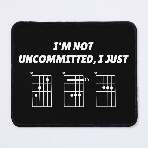 Item preview, I'm Not Uncommitted, I Just CBA (guitar chords) designed and sold by guvnaguitars.