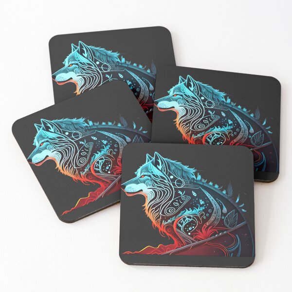 Item preview, Wolfpack Tribal Wolf and Sunset designed and sold by Chubuter.