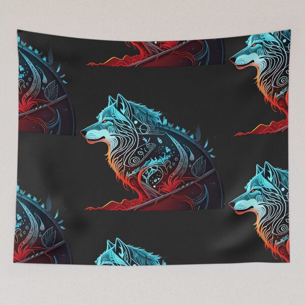 Item preview, Wolfpack Tribal Wolf and Sunset designed and sold by Chubuter.