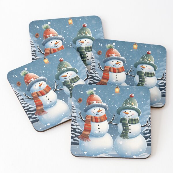 Item preview, Cheerful Snowmen in Winter Night designed and sold by Lamarcy.