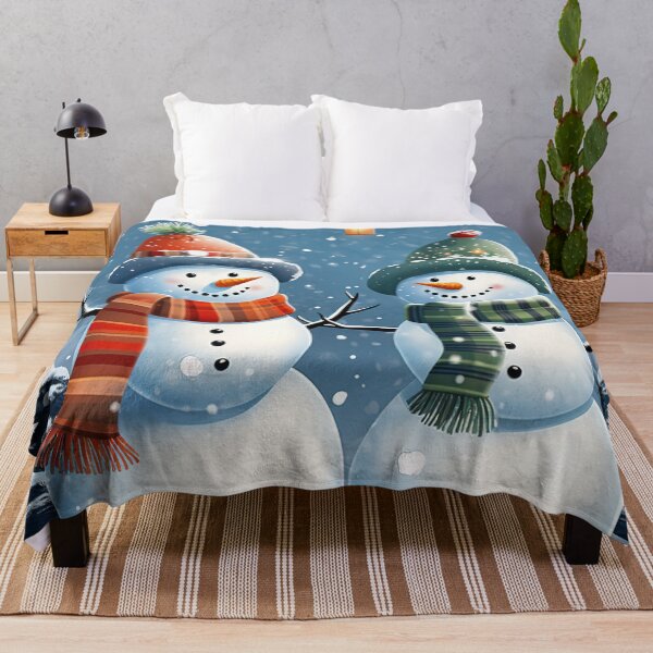 Item preview, Cheerful Snowmen in Winter Night designed and sold by Lamarcy.