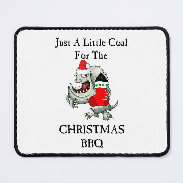 Item preview, Santa Monster Holding A Christmas Stocking Loaded With Coal - Coal For Christmas BBQ designed and sold by Oaks Creations.