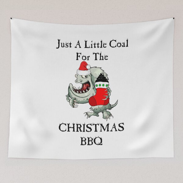 Item preview, Santa Monster Holding A Christmas Stocking Loaded With Coal - Coal For Christmas BBQ designed and sold by Oaks Creations.