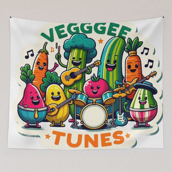 Item preview, Veggee Tunes - Hilarious Vegetable Music Design designed and sold by The-Library.