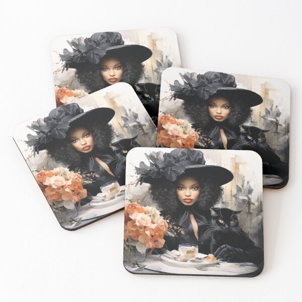 Item preview, Elegant Enigma: Roses and Black Cat Mystique designed and sold by Cris888.