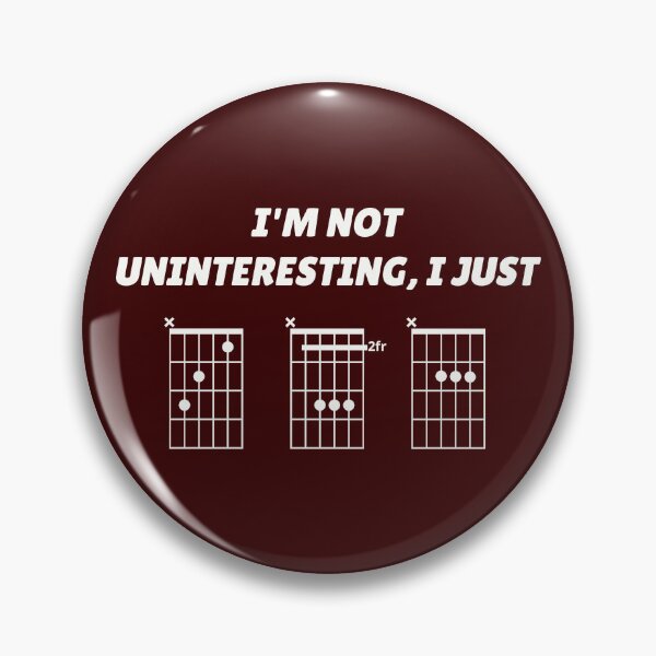 Item preview, I'm Not Uninteresting, I Just CBA (guitar chords) designed and sold by guvnaguitars.