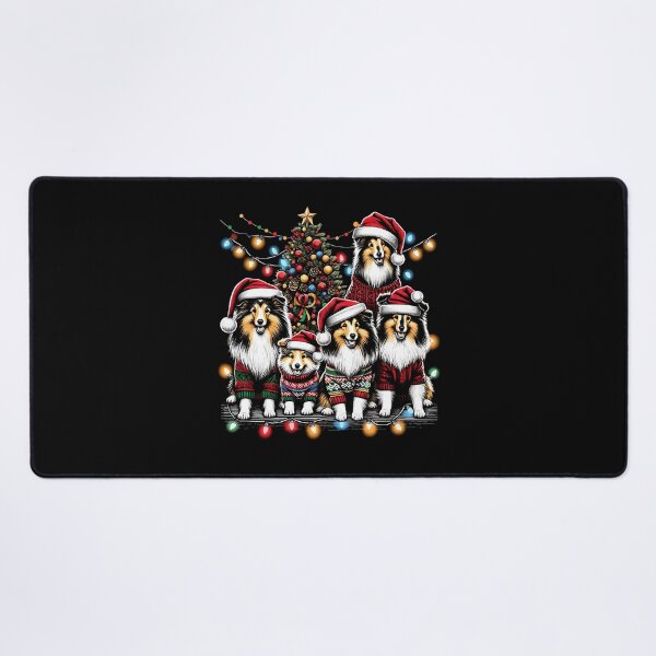 Item preview, Shetland Sheepdog Family Light Vintage Christmas Tree Ugly Sweater Santa's Hat Xmas designed and sold by JoelFox165.