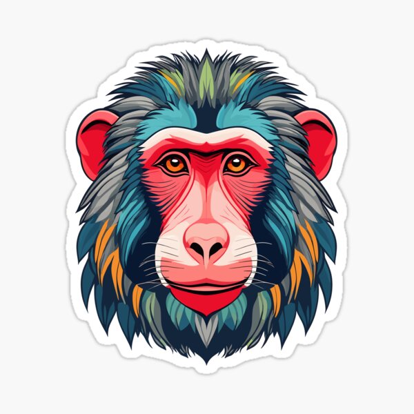 Vista previa del artículo con la obra «Babuino», diseñado y vendido por WildlifeInc.