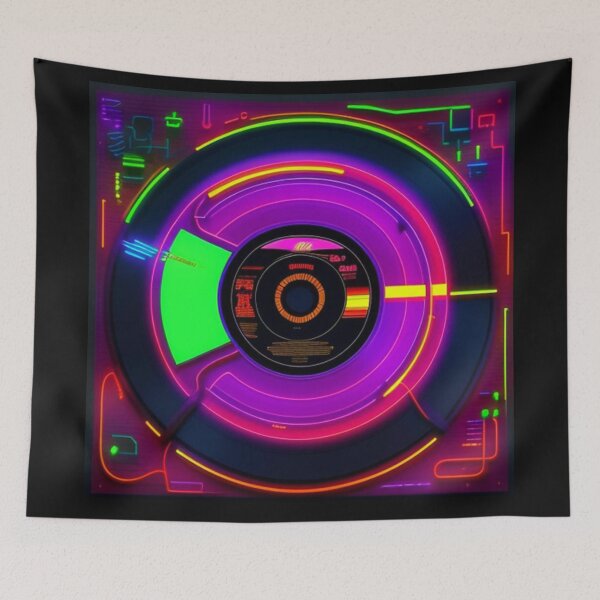Item preview, Technics Glow Party DJ Turntable designed and sold by musicgeniusart.