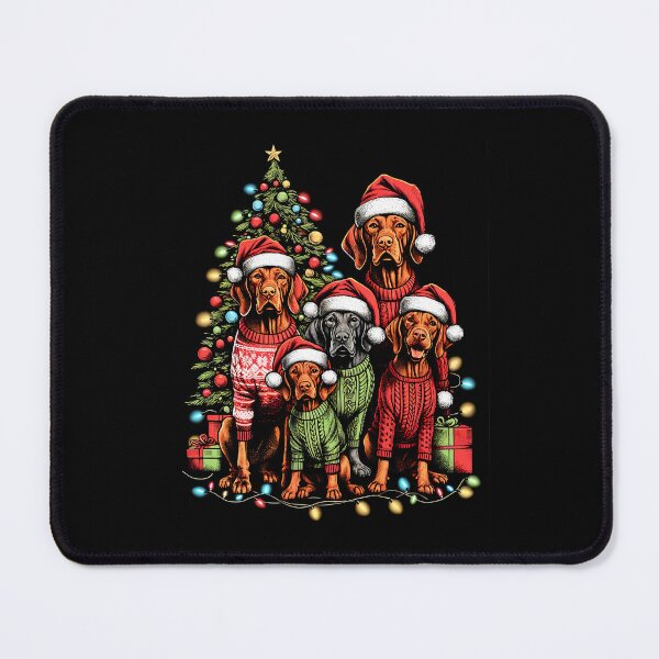 Item preview, Vizsla Dog Family Light Vintage Christmas Ugly Sweater Santa's Hat Xmas designed and sold by JoelFox165.
