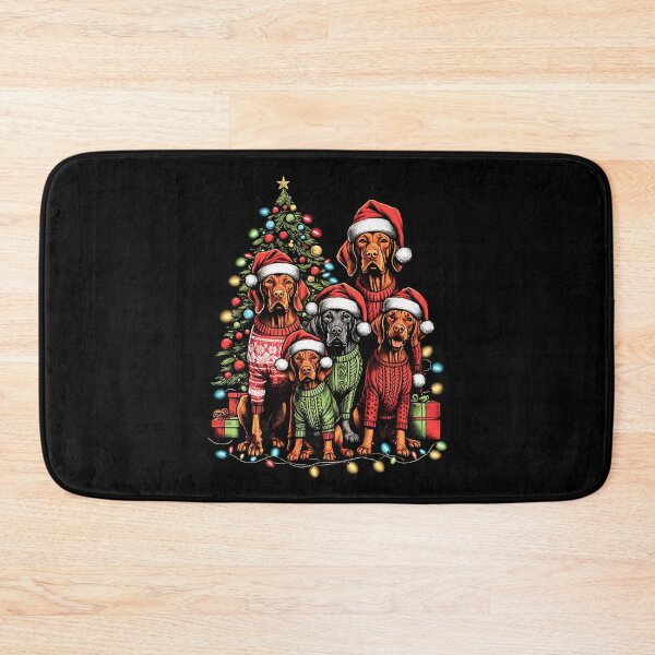 Item preview, Vizsla Dog Family Light Vintage Christmas Ugly Sweater Santa's Hat Xmas designed and sold by JoelFox165.