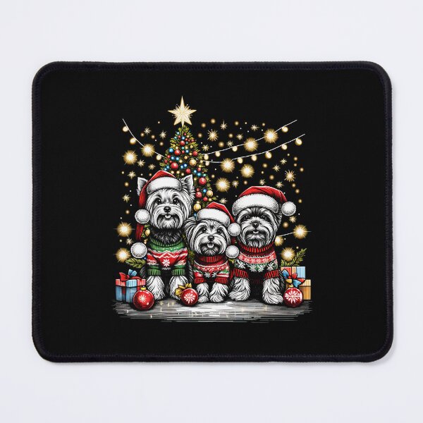 Item preview, Yorkshire Terrier Dog Family Light Vintage Christmas Ugly Sweater Santa's Hat Xmas designed and sold by JoelFox165.