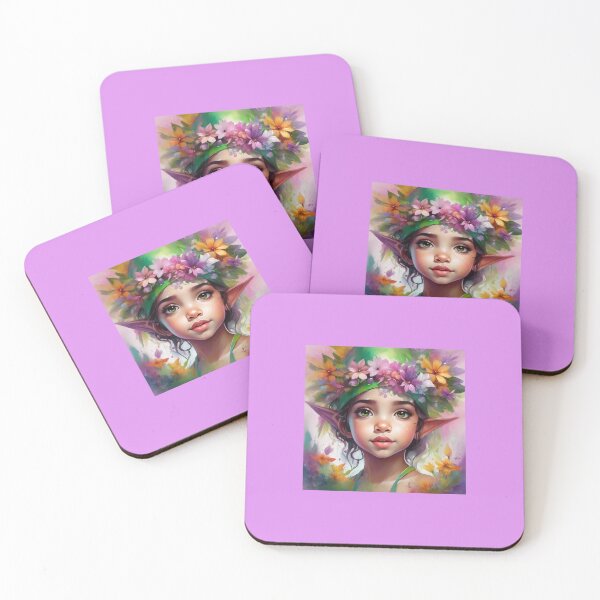 Item preview, Little Elf in Green Hat With Flowers designed and sold by FlutterbyFairy.