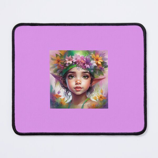 Item preview, Little Elf in Green Hat With Flowers designed and sold by FlutterbyFairy.