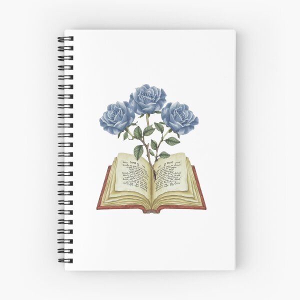 Item preview, Flowers Growing From Book | Three Blue Roses With roots on sheets of paper | Little Blue Flowers S designed and sold by CircinusStore.