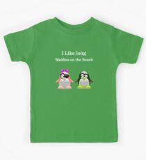 Cute Penguin couple Kids Tee