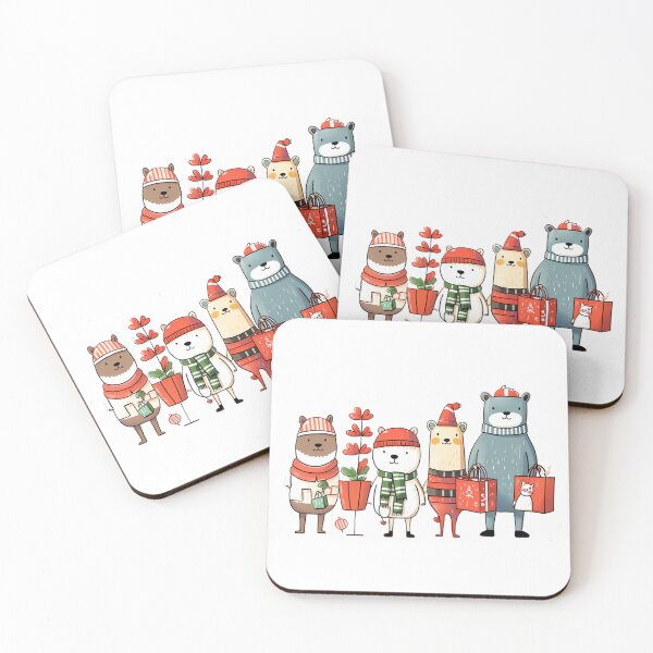 Item preview, Minimalist Sweet Little Kittens Shopping for Christmas Gifts designed and sold by omerfdln34.