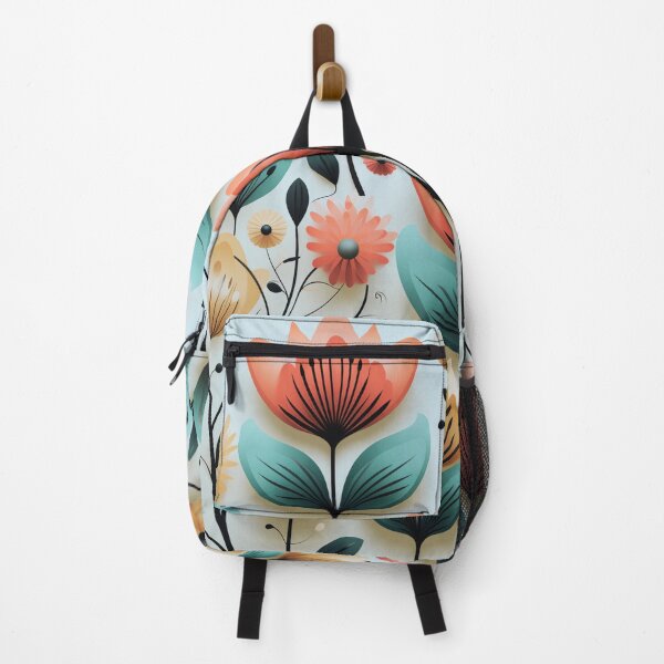 Item preview, The Conic Retro "Scandinavian Floral" Collection #6 designed and sold by DesignVistaHub.