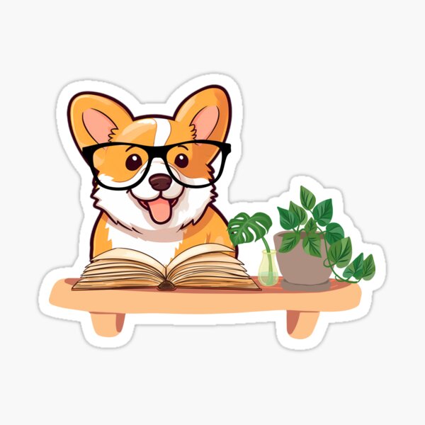 Item preview, Corgi Reading A Book designed and sold by TheAnimalZ00.