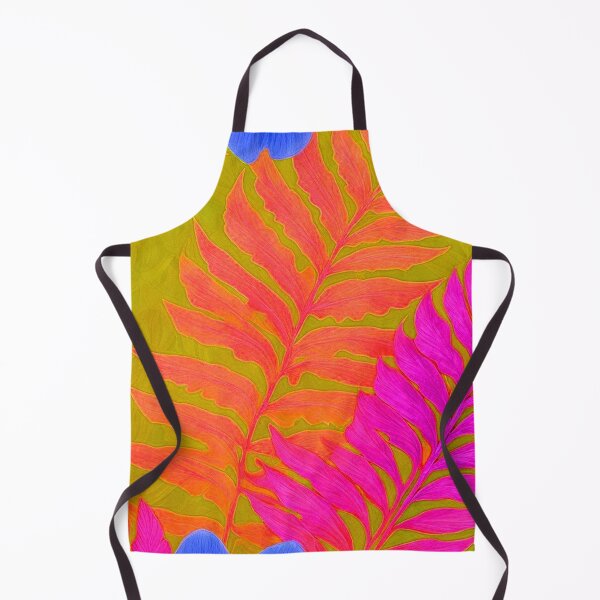 Item preview, Bright Neon Yellow - Tropical Fern Leaves Pattern Décor designed and sold by SassyArtistry.