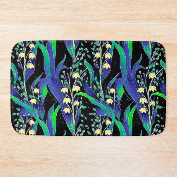 Item preview, I Color Variation of Midnight Blooms: Lily of the Valley on Dark Canvas designed and sold by Iropagi.