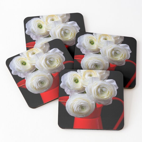 Item preview, White Ranunculus In Orange Pitcher designed and sold by Garry Gay.