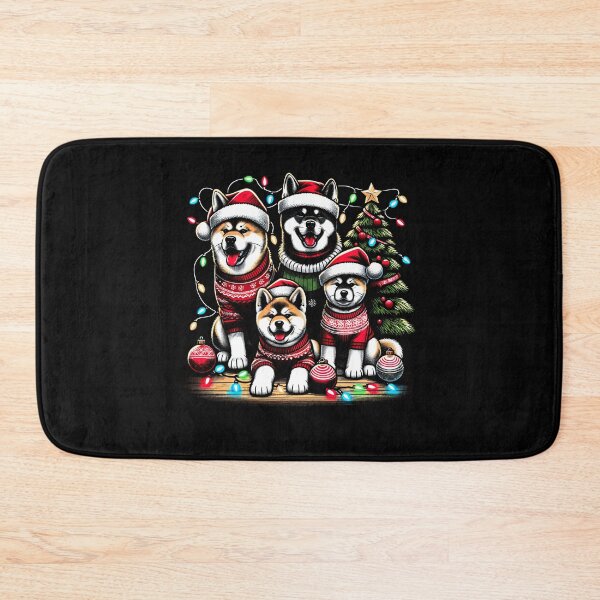 Item preview, Akita Dog Family Vintage Christmas Tree Ugly Sweater Santa's Hat Xmas designed and sold by JoelFox165.