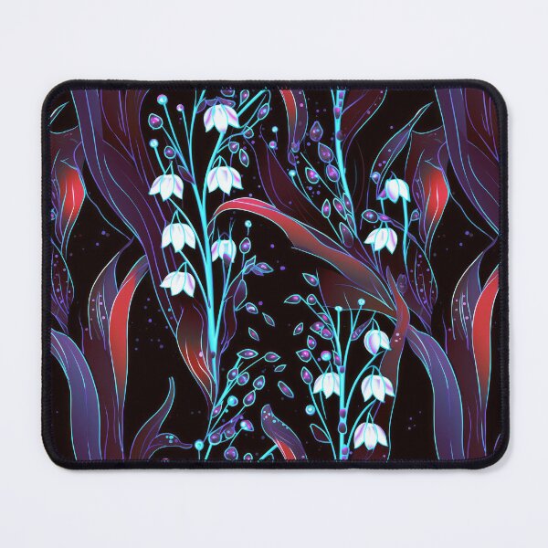 Item preview, Color Variation of Midnight Blooms: Lily of the Valley on Dark Canvas  designed and sold by Iropagi.