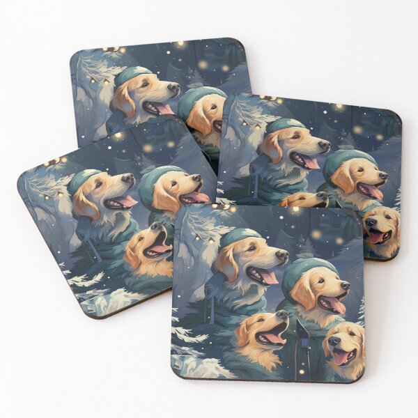 Item preview, Golden Retriever Carolers designed and sold by ShiningInDark.