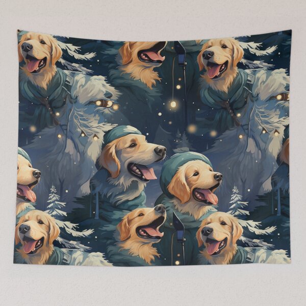 Item preview, Golden Retriever Carolers designed and sold by ShiningInDark.