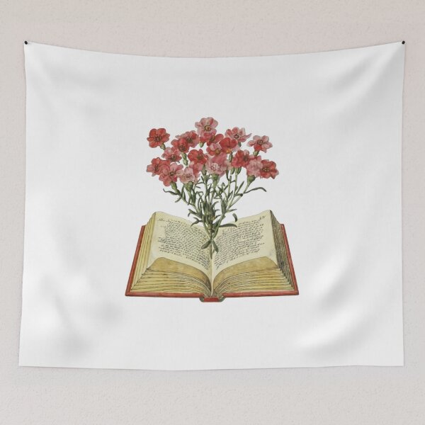 Item preview, Flowers Growing From Book | Many Red and pink Wildflowers designed and sold by CircinusStore.