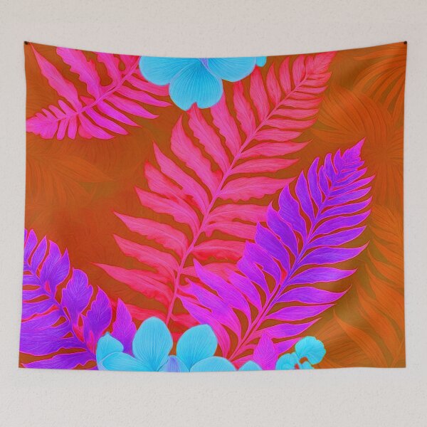 Item preview, Vibrant Autumn Colors - Tropical Fern Leaves Pattern Décor designed and sold by SassyArtistry.
