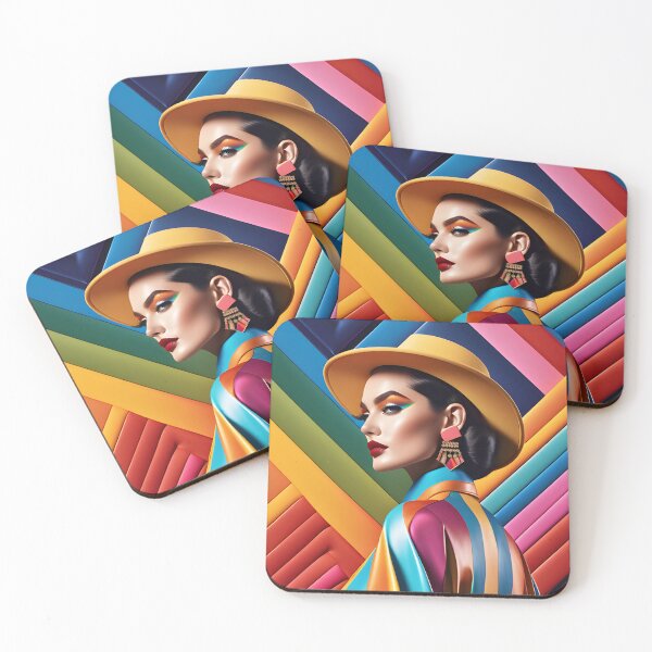 Item preview, Vintage Chic: Confident Style Colorful Stripes Geometric Glamour designed and sold by whimsiqueer.
