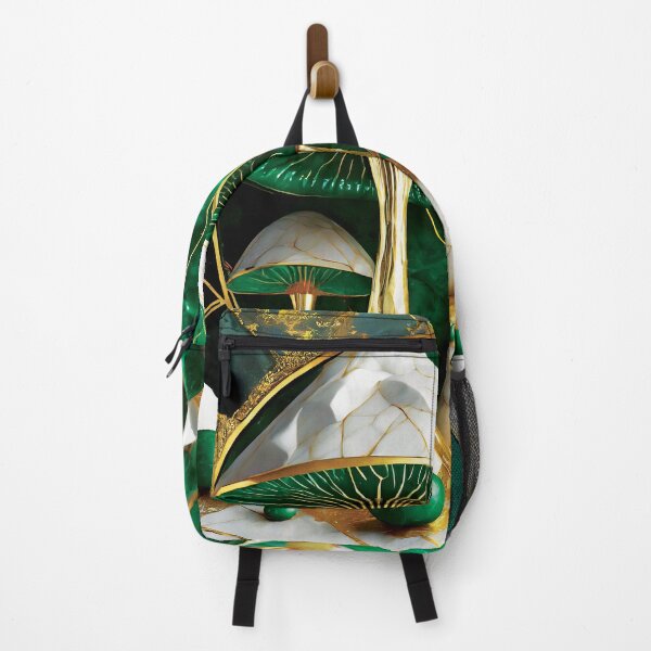 Item preview, Mushrooms Vibrant Green and White Marble Gold Accents designed and sold by RoomShiners.