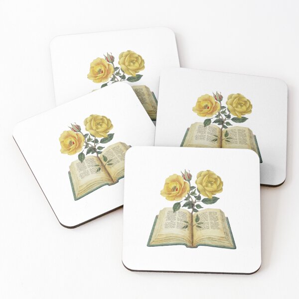 Item preview, Flowers Growing From Book | Two Yellow Beautiful Roses designed and sold by CircinusStore.