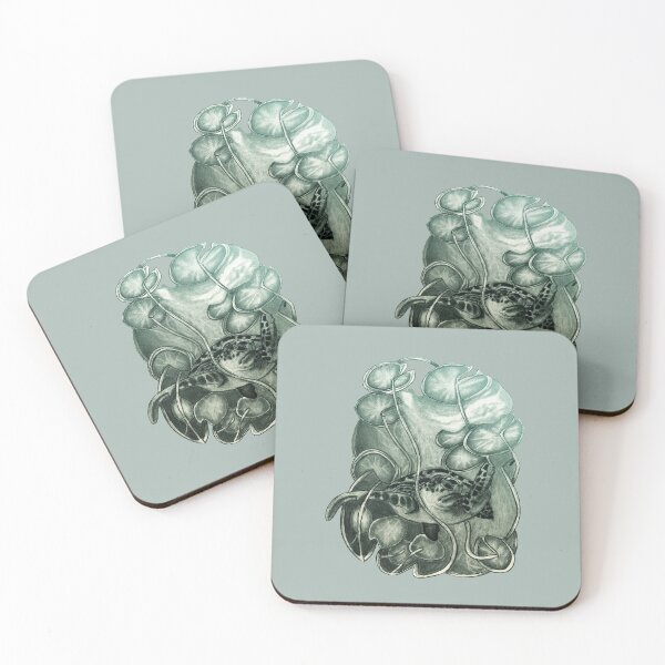 Item preview, Swimming turtle with water plants designed and sold by KnowingWonder.