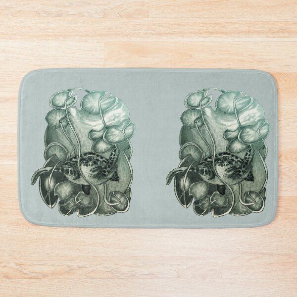 Item preview, Swimming turtle with water plants designed and sold by KnowingWonder.